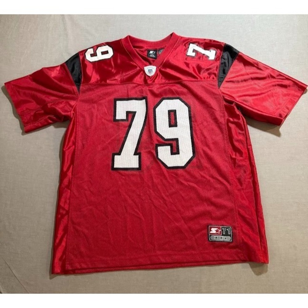 Atlanta Falcons Bill‎ Fralic Starter Jersey Mens M Red Short Sleeve.